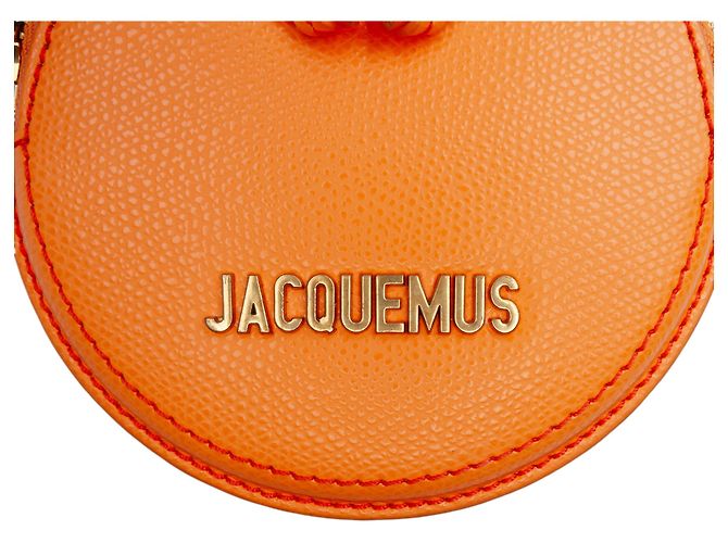 Porta-moedas Le Pitchou em couro laranja Jacquemus com alça - vista 5