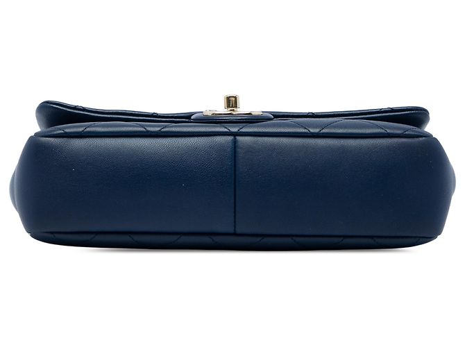 Chanel Blue Small Lambskin Elegant Chain Single Flap Blau Dunkelblau - Ansicht 3