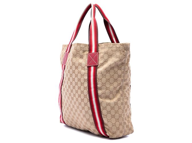 Gucci Beige GG Canvas Web Tote - Ansicht 2