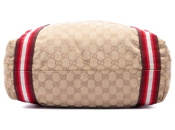 Gucci Beige GG Canvas Web Tote - Ansicht 3