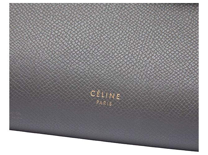 Céline Celine Belt Bag aus grau genarbtem Kalbsleder Mini Braun Anthrazitgrau - Ansicht 5