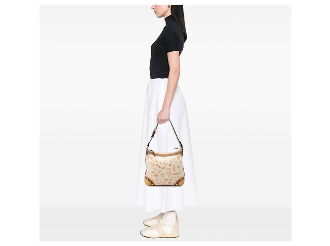 Borsa a tracolla LOEWE in tela con bordi in scamosciato Beige 160th Anniversary - vista 6