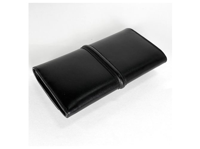 Céline Carteira longa bi-fold de couro preto Celine - vista 2