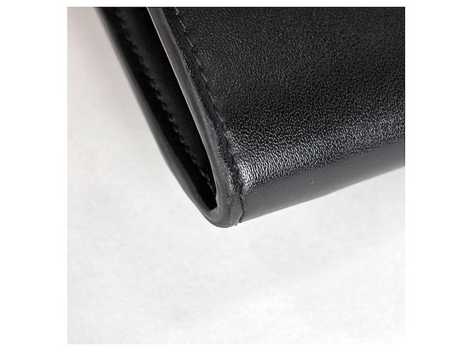 Céline Carteira longa bi-fold de couro preto Celine - vista 3