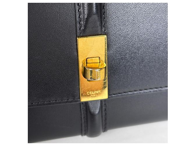Céline Carteira longa bi-fold de couro preto Celine - vista 4