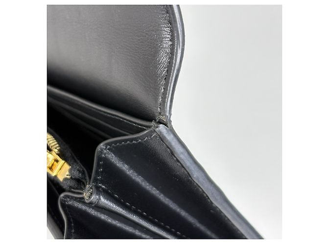 Céline Carteira longa bi-fold de couro preto Celine - vista 5