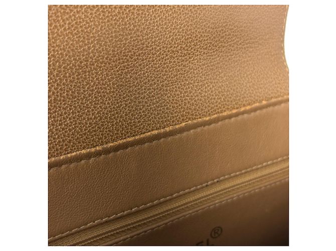 Borsa Tote Chanel Camel in pelle di vitello granulata Cammello - vista 10