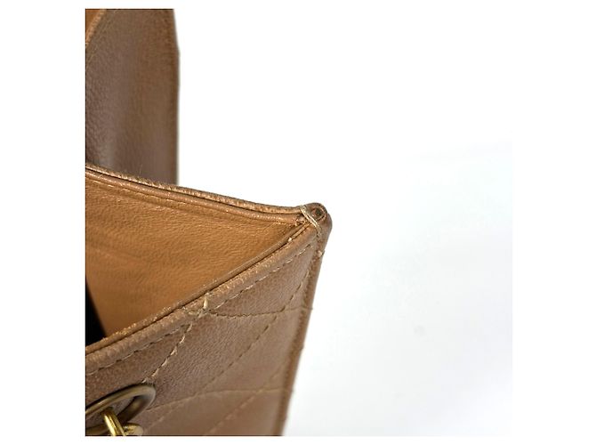 Borsa Tote Chanel Camel in pelle di vitello granulata Cammello - vista 7