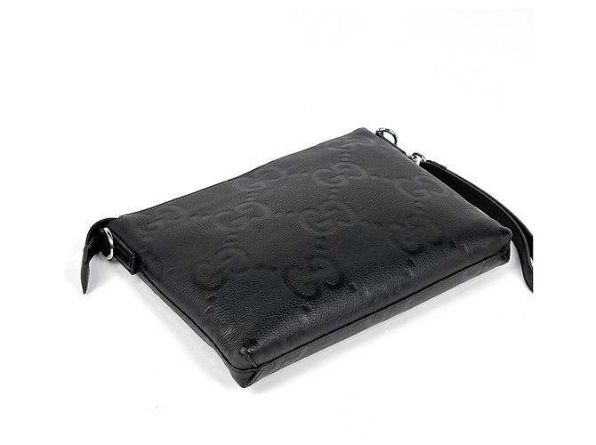 Gucci Clutch aus schwarzem Leder - Ansicht 2
