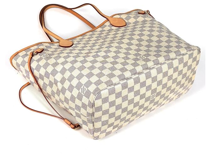 Bolso Tote Louis Vuitton Neverfull MM Blanco - vista 2