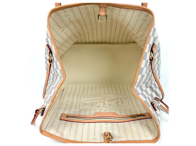 Bolso Tote Louis Vuitton Neverfull MM Blanco - vista 8