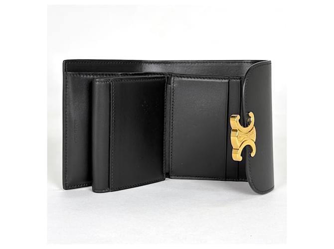 Céline Celine Small Flap Wallet Triomphe Schwarz - Ansicht 8