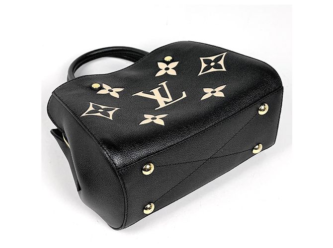 Bolso Louis Vuitton Montaigne BB Negro Beige - vista 2