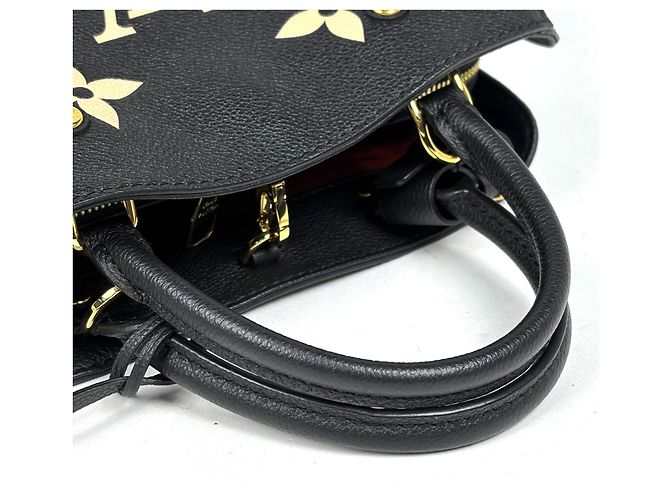 Bolso Louis Vuitton Montaigne BB Negro Beige - vista 5