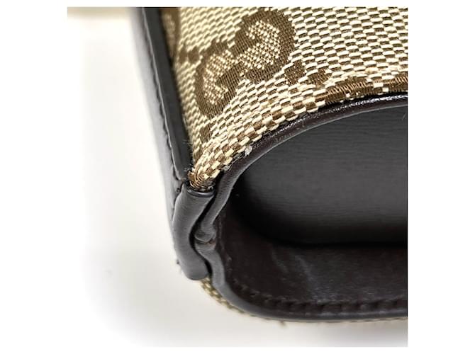 Mini borsa a secchiello a tracolla Gucci Marrone Beige - vista 3