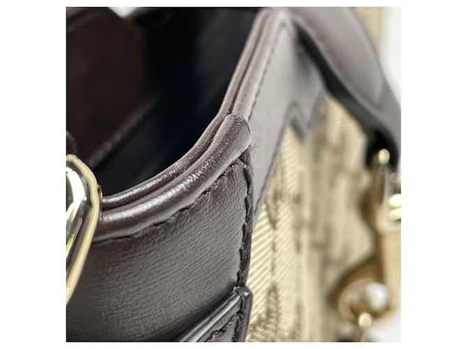 Mini borsa a secchiello a tracolla Gucci Marrone Beige - vista 5