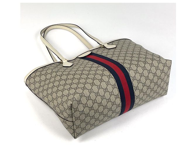 Bolso Tote Large Ophidia Gucci Blanco Beige - vista 2
