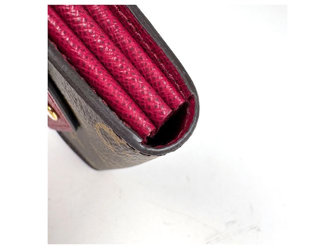 Tarjetero Sarah Multicartes Louis Vuitton Castaño Fucsia - vista 3