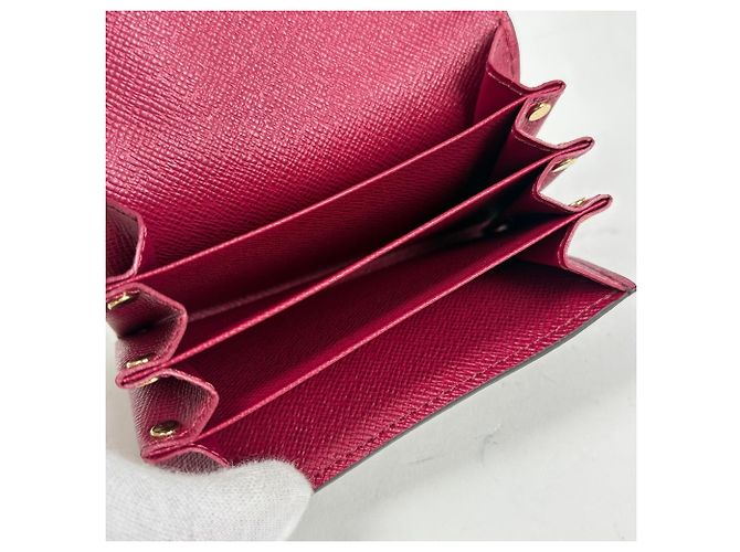 Tarjetero Sarah Multicartes Louis Vuitton Castaño Fucsia - vista 4