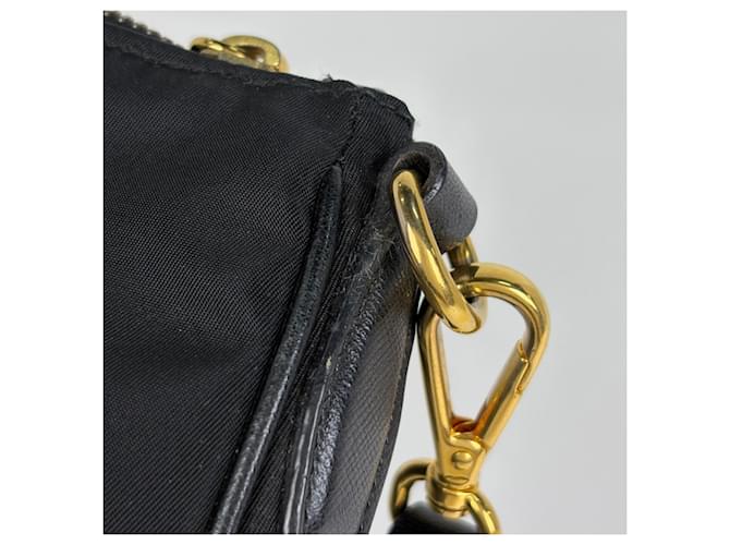 Borsa a tracolla Prada PRADA Logo Plate Nero - vista 4