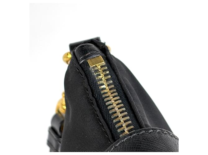 Borsa a tracolla Prada PRADA Logo Plate Nero - vista 5