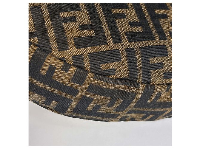 Borsa a tracolla Fendi motivo Zucca Marrone - vista 3