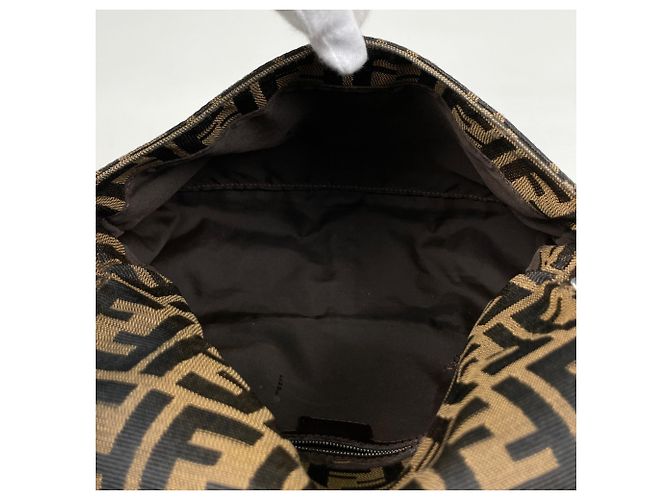 Borsa a tracolla Fendi motivo Zucca Marrone - vista 8