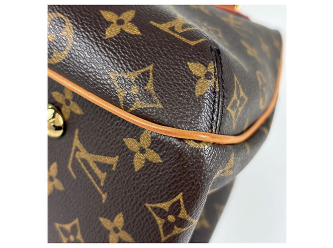 Borsa Tote Louis Vuitton Greet Marrone - vista 3