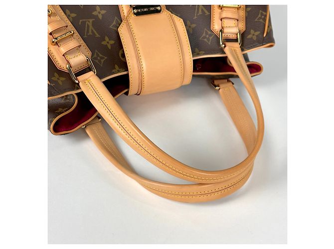 Borsa Tote Louis Vuitton Greet Marrone - vista 7
