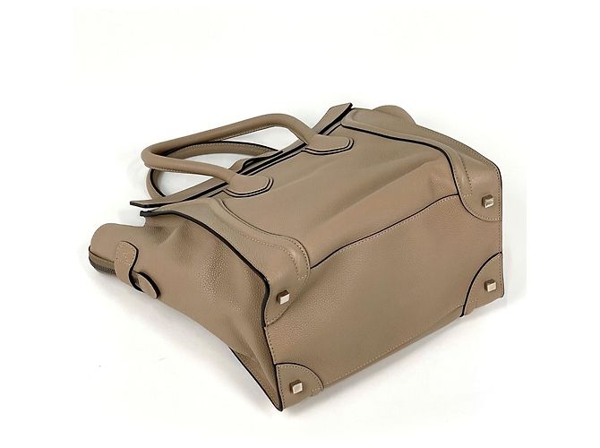 Céline Borsa Celine Luggage Mini Shopper Beige - vista 2