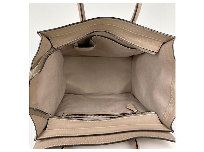 Céline Borsa Celine Luggage Mini Shopper Beige - vista 7