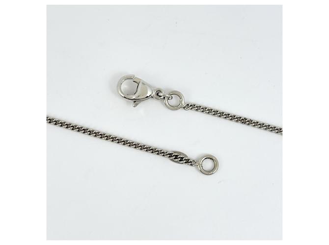 Collana Chanel argentata con strass Argento - vista 3