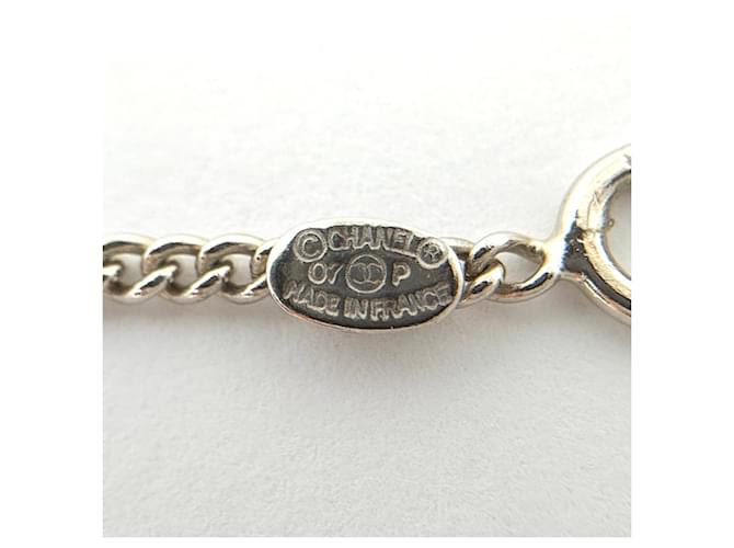 Collana Chanel argentata con strass Argento - vista 5