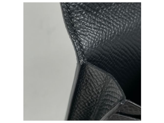 Cartera larga Hermès Bearn Soufflé en Noir Negro - vista 4