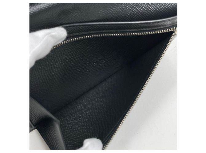 Cartera larga Hermès Bearn Soufflé en Noir Negro - vista 6
