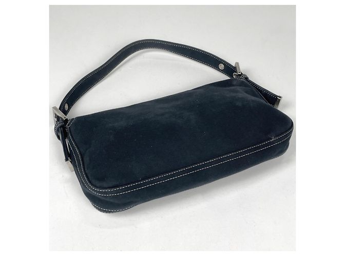 Borsa a tracolla Fendi Zucca Logo Mamma Baguette Blu navy - vista 2