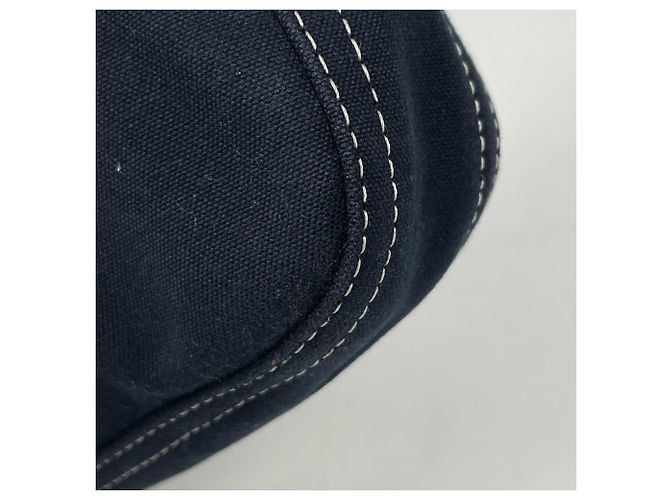 Borsa a tracolla Fendi Zucca Logo Mamma Baguette Blu navy - vista 3