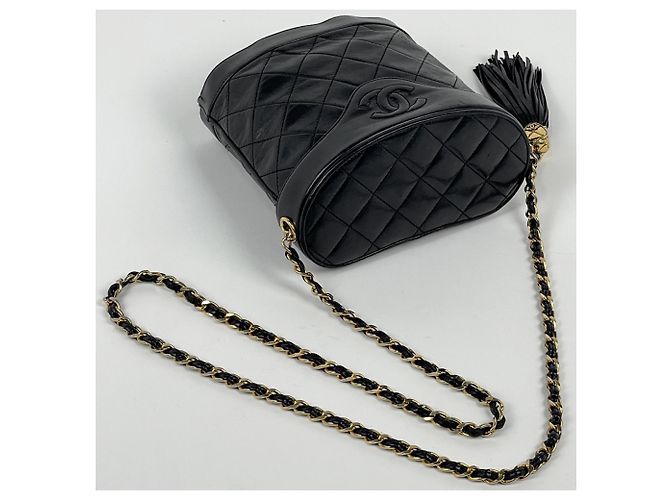 Bolsa de Ombro Chanel Matelassé Preto - vista 7