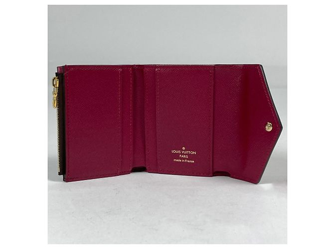 Cartera tríptico Louis Vuitton Portefeuille Zoe Castaño Fucsia - vista 7