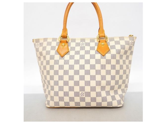Borsa Tote Louis Vuitton Damier Azur Saleya PM Bianco - vista 11