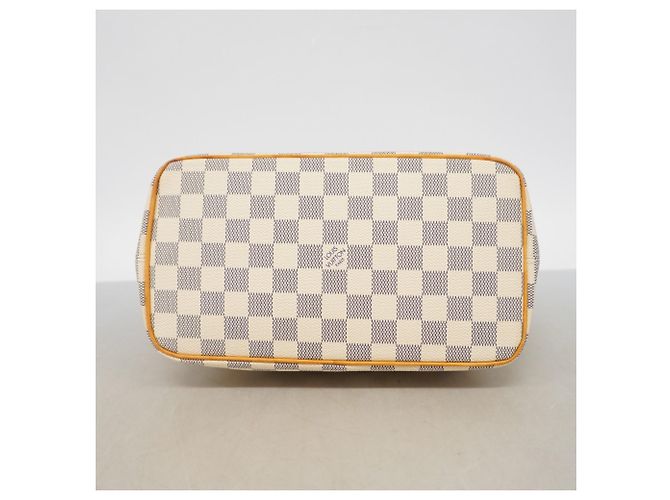 Borsa Tote Louis Vuitton Damier Azur Saleya PM Bianco - vista 3