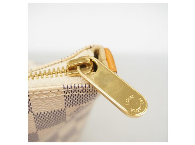 Borsa Tote Louis Vuitton Damier Azur Saleya PM Bianco - vista 9