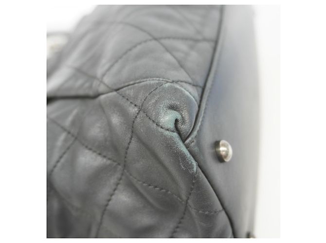 Chanel Matelassé Lammfell Tote Bag Schwarz - Ansicht 6
