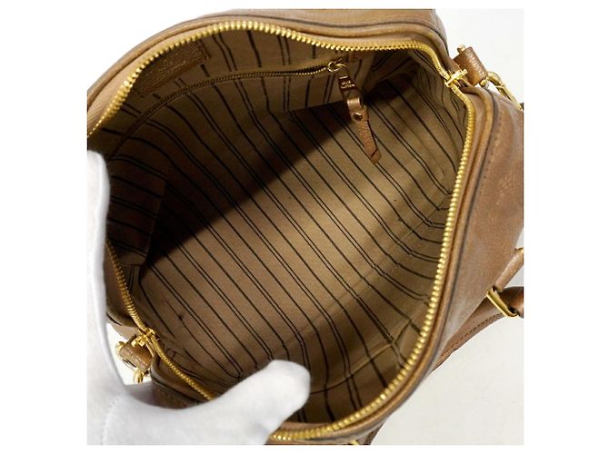 Borsa Louis Vuitton Monogram Empreinte Speedy Bandoulière 25 Bronzo - vista 4
