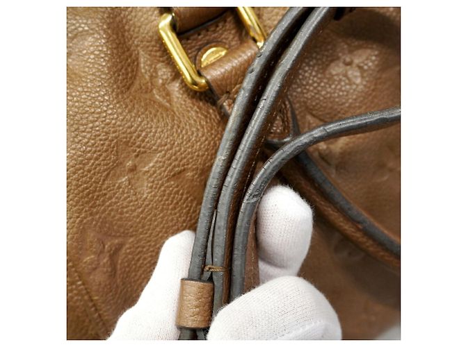 Borsa Louis Vuitton Monogram Empreinte Speedy Bandoulière 25 Bronzo - vista 8