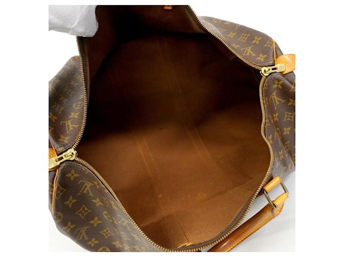 Louis Vuitton Boston Monogram Keepall 55 Marrone - vista 4
