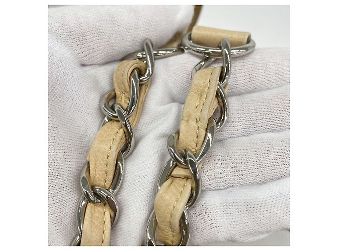 Borsa Tote Chanel Matelassé Chain Beige - vista 10