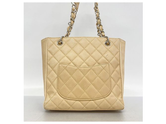Borsa Tote Chanel Matelassé Chain Beige - vista 12