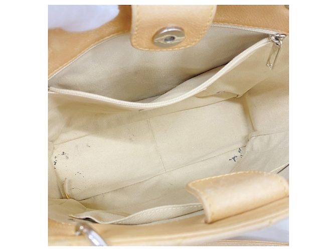 Borsa Tote Chanel Matelassé Chain Beige - vista 4