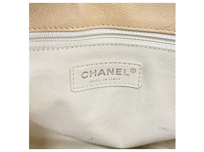 Borsa Tote Chanel Matelassé Chain Beige - vista 5